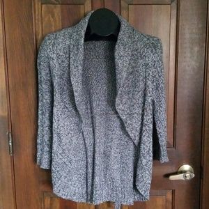 Gray cardigan with a tie back